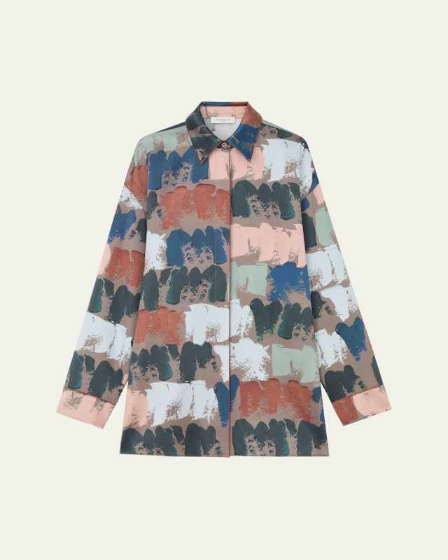 Oversized Painter's Palette Boyfriend Shirt